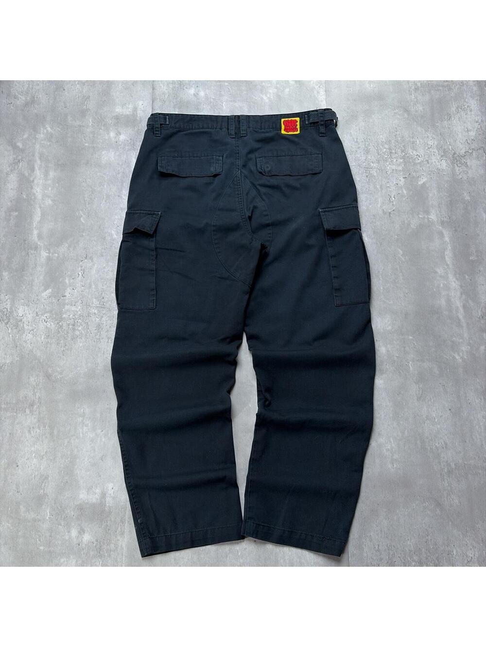 Y2K Black Empyre Grunge Loose Cargo Skater Pants